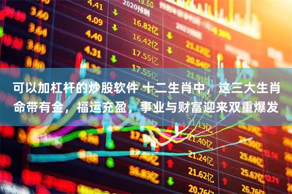可以加杠杆的炒股软件 十二生肖中，这三大生肖命带有金，福运充盈，事业与财富迎来双重爆发